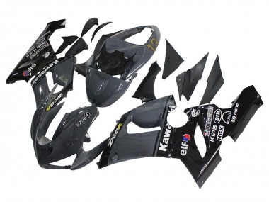 Preisgünstige Kawasaki ZX6R Motorrad Verkleidung 2005-2006 - Dunkel Grau Schwarz