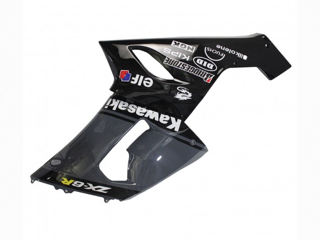 Preisgünstige Kawasaki ZX6R Motorrad Verkleidung 2005-2006 - Dunkel Grau Schwarz