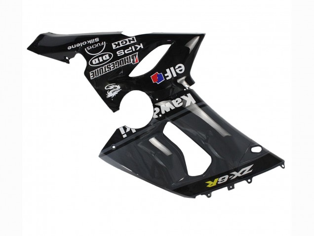 Preisgünstige Kawasaki ZX6R Motorrad Verkleidung 2005-2006 - Dunkel Grau Schwarz