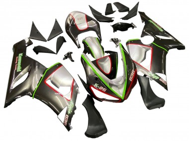 Preisgünstige Kawasaki ZX6R Motorrad Verkleidung 2005-2006 - Schwarz Silber Grun Rot K 26