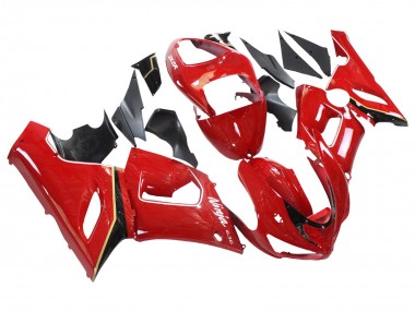 Preisgünstige Kawasaki ZX6R Motorrad Verkleidung 2005-2006 - Rot Gelb Schwarz