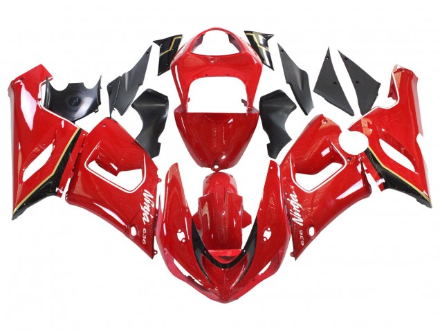 Preisgünstige Kawasaki ZX6R Motorrad Verkleidung 2005-2006 - Rot Gelb Schwarz