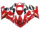 Preisgünstige Kawasaki ZX6R Motorrad Verkleidung 2005-2006 - Rot Gelb Schwarz