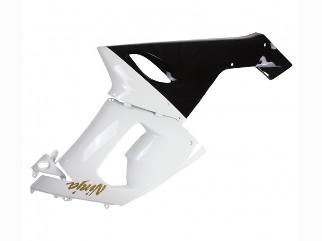 Preisgünstige Kawasaki ZX6R Motorrad Verkleidung 2005-2006 - Weiss Schwarz Gold Ninja