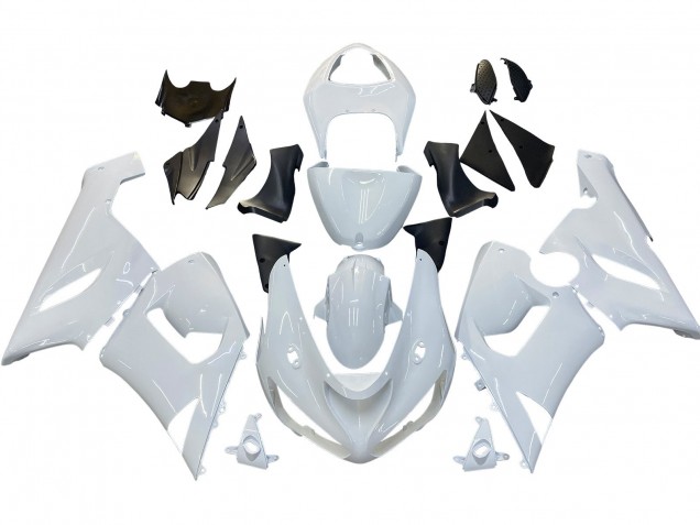 Preisgünstige Kawasaki ZX6R Motorrad Verkleidung 2005-2006 - Weiss