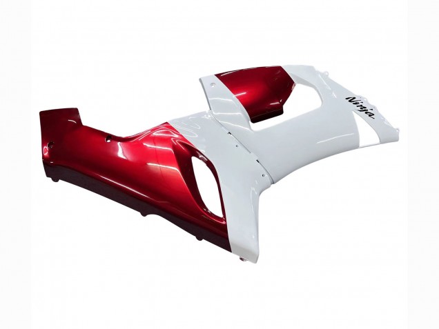 Preisgünstige Kawasaki ZX6R Motorrad Verkleidung 2005-2006 - Weiss Rot