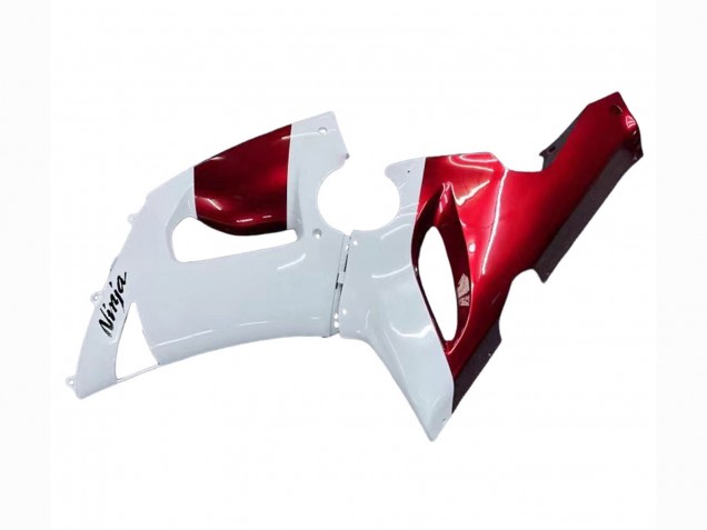 Preisgünstige Kawasaki ZX6R Motorrad Verkleidung 2005-2006 - Weiss Rot