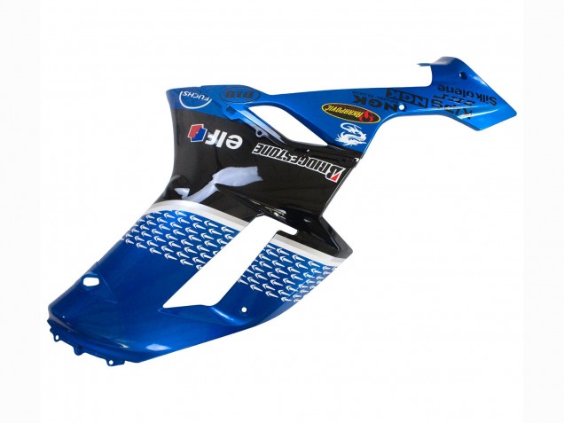 Preisgünstige Kawasaki ZX6R Motorrad Verkleidung 2007-2008 - Schwarz Blauer Elf
