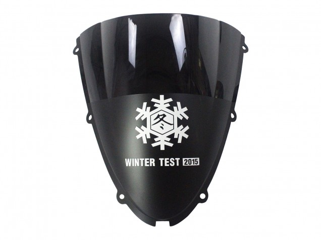 Preisgünstige Kawasaki ZX6R Motorrad Verkleidung 2007-2008 - Schwarz Weiss Rot mit weissem Schnee Aufkleber Ninja Elf