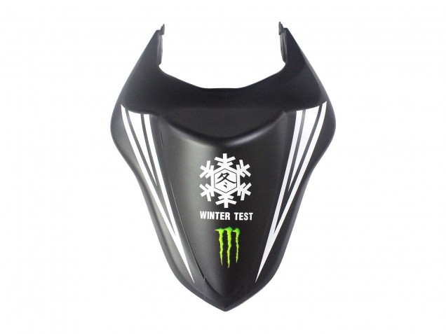 Preisgünstige Kawasaki ZX6R Motorrad Verkleidung 2007-2008 - Schwarz Weiss Rot mit weissem Schnee Aufkleber Ninja Elf