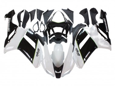 Preisgünstige Kawasaki ZX6R Motorrad Verkleidung 2007-2008 - Schwarz Weiss Ninja