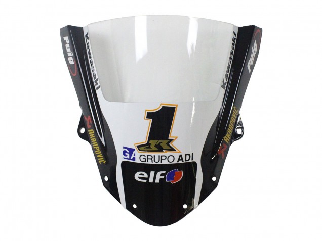 Preisgünstige Kawasaki ZX6R Motorrad Verkleidung 2009-2012 - Grun Glanzendes Schwarz Gelb Weiss Rot Elf Monster
