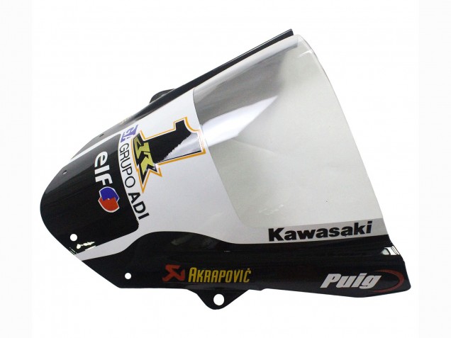 Preisgünstige Kawasaki ZX6R Motorrad Verkleidung 2009-2012 - Grun Glanzendes Schwarz Gelb Weiss Rot Elf Monster