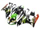 Preisgünstige Kawasaki ZX6R Motorrad Verkleidung 2009-2012 - Grun Glanzendes Schwarz Gelb Weiss Rot Elf Monster