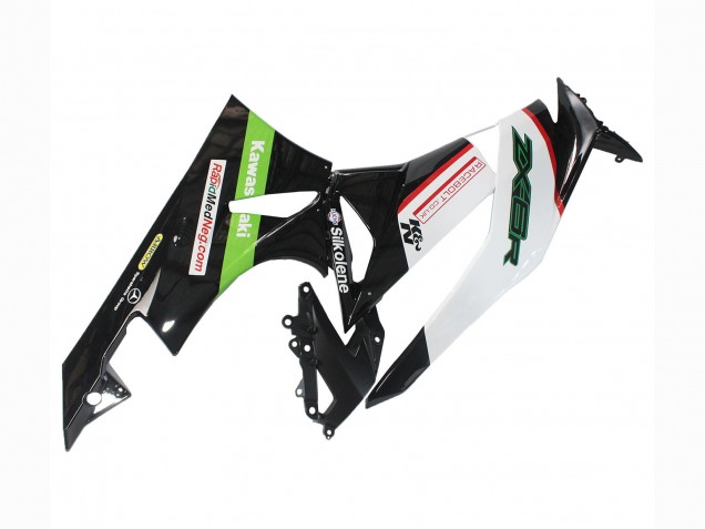 Preisgünstige Kawasaki ZX6R Motorrad Verkleidung 2009-2012 - Weiss Rot Schwarz Grun