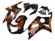 Preisgünstige Suzuki GSXR1000 Motorrad Verkleidung 2000-2002 - Glanzendes Schwarz Orange Flamme