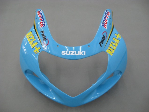 Preisgünstige Suzuki GSXR1000 Motorrad Verkleidung 2000-2002 - Hellblau Gelb Schwarz Motul Rizla