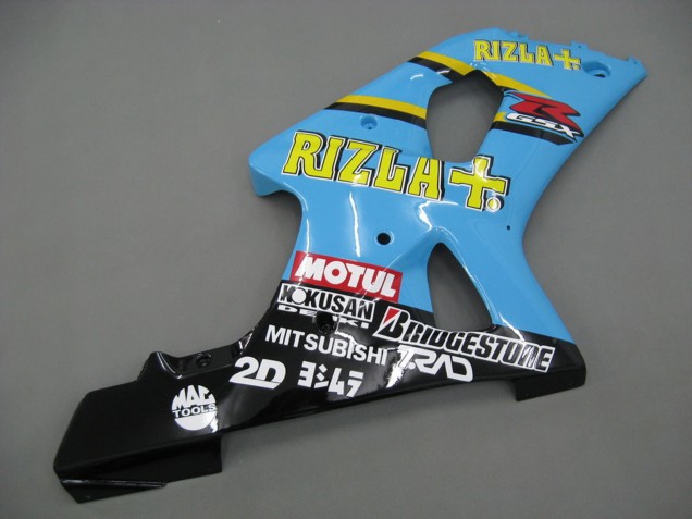 Preisgünstige Suzuki GSXR1000 Motorrad Verkleidung 2000-2002 - Hellblau Gelb Schwarz Motul Rizla