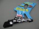 Preisgünstige Suzuki GSXR1000 Motorrad Verkleidung 2000-2002 - Hellblau Gelb Schwarz Motul Rizla