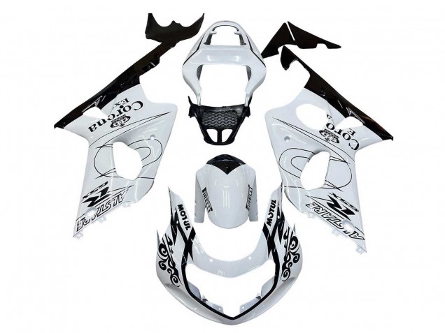 Preisgünstige Suzuki GSXR1000 Motorrad Verkleidung 2000-2002 - Weiss Schwarz Motul Corona