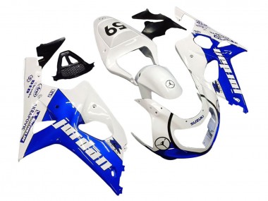 Preisgünstige Suzuki GSXR1000 Motorrad Verkleidung 2000-2002 - Weiss Blau Jordan 59
