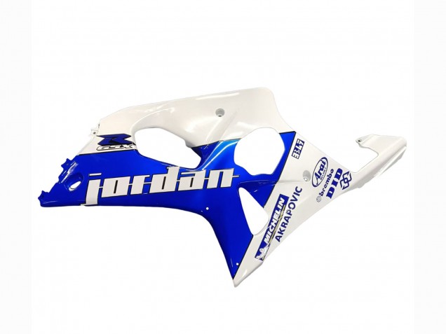 Preisgünstige Suzuki GSXR1000 Motorrad Verkleidung 2000-2002 - Weiss Blau Jordan 59