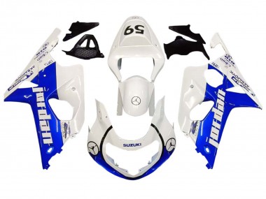 Preisgünstige Suzuki GSXR1000 Motorrad Verkleidung 2000-2002 - Weiss Blau Jordan 59