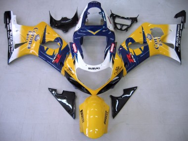 Preisgünstige Suzuki GSXR1000 Motorrad Verkleidung 2000-2002 - Gelb Dunkel Blau Weiss Motul Corona