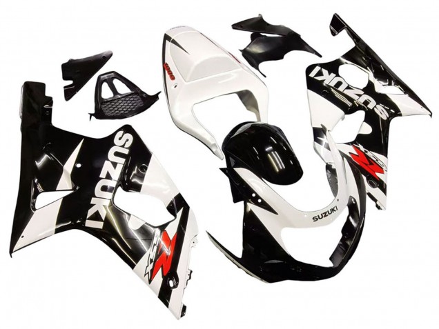 Preisgünstige Suzuki GSXR1000 Motorrad Verkleidung 2000-2002 - Weiss Glanzendes Schwarz Rot