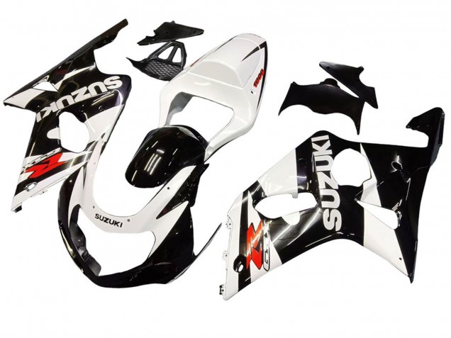 Preisgünstige Suzuki GSXR1000 Motorrad Verkleidung 2000-2002 - Weiss Glanzendes Schwarz Rot