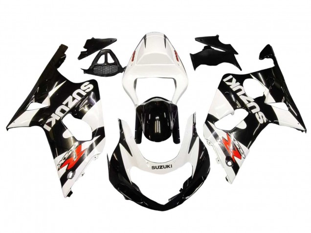 Preisgünstige Suzuki GSXR1000 Motorrad Verkleidung 2000-2002 - Weiss Glanzendes Schwarz Rot