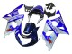 Preisgünstige Suzuki GSXR1000 Motorrad Verkleidung 2000-2002 - Blau Weiss Silber Castrol Dunlop