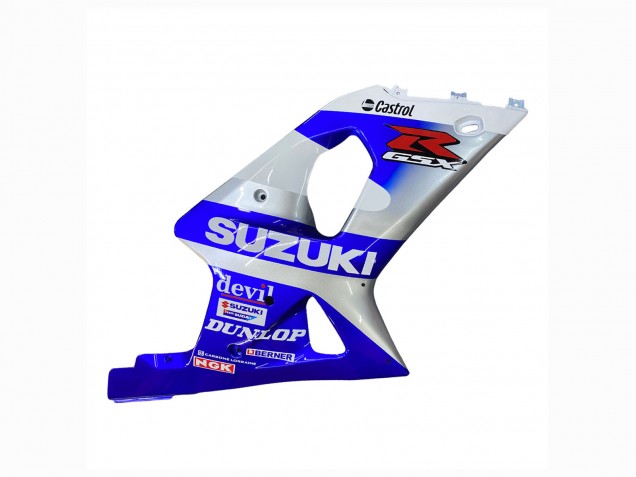 Preisgünstige Suzuki GSXR1000 Motorrad Verkleidung 2000-2002 - Blau Weiss Silber Castrol Dunlop