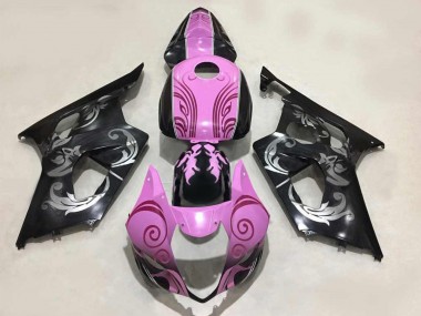 Preisgünstige Suzuki GSXR 1000 Motorrad Verkleidung 2003-2004 - Schwarz Rosa