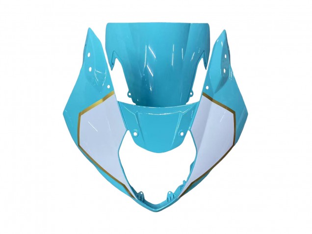 Preisgünstige Suzuki GSXR 1000 Motorrad Verkleidung 2003-2004 - Weiss Hellblau Gold