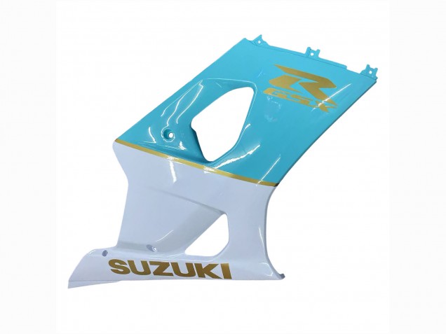 Preisgünstige Suzuki GSXR 1000 Motorrad Verkleidung 2003-2004 - Weiss Hellblau Gold