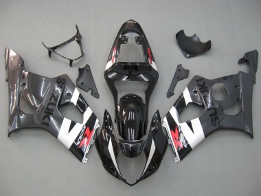 Preisgünstige Suzuki GSXR 1000 Motorrad Verkleidung 2003-2004 - Glanzendes Schwarz Weiss Grau Rot