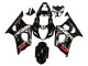 Preisgünstige Suzuki GSXR 1000 Motorrad Verkleidung 2003-2004 - Glanzendes Schwarz Weiss Rot Aufkleber
