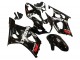 Preisgünstige Suzuki GSXR 1000 Motorrad Verkleidung 2003-2004 - Glanzendes Schwarz Weiss Rot Aufkleber