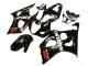 Preisgünstige Suzuki GSXR 1000 Motorrad Verkleidung 2003-2004 - Glanzendes Schwarz Weiss Rot Aufkleber