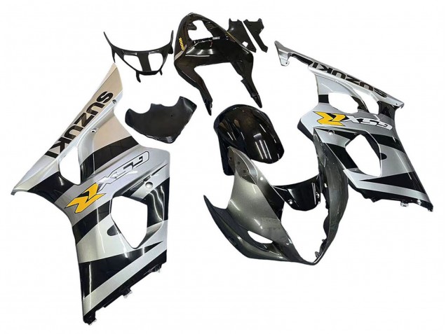Preisgünstige Suzuki GSXR 1000 Motorrad Verkleidung 2003-2004 - Glanzendes Schwarz Silber Grau Gelb