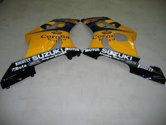 Preisgünstige Suzuki GSXR 1000 Motorrad Verkleidung 2003-2004 - Gelb Weiss Blau Schwarz Corona