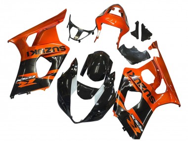 Preisgünstige Suzuki GSXR 1000 Motorrad Verkleidung 2003-2004 - Burnt Orange Glanzendes Schwarz