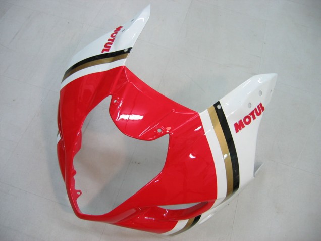 Preisgünstige Suzuki GSXR 1000 Motorrad Verkleidung 2003-2004 - Weiss Rot Motul Lucky Strike