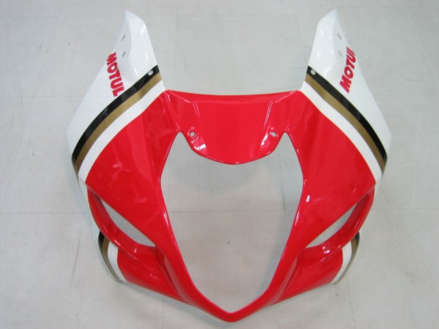 Preisgünstige Suzuki GSXR 1000 Motorrad Verkleidung 2003-2004 - Weiss Rot Motul Lucky Strike
