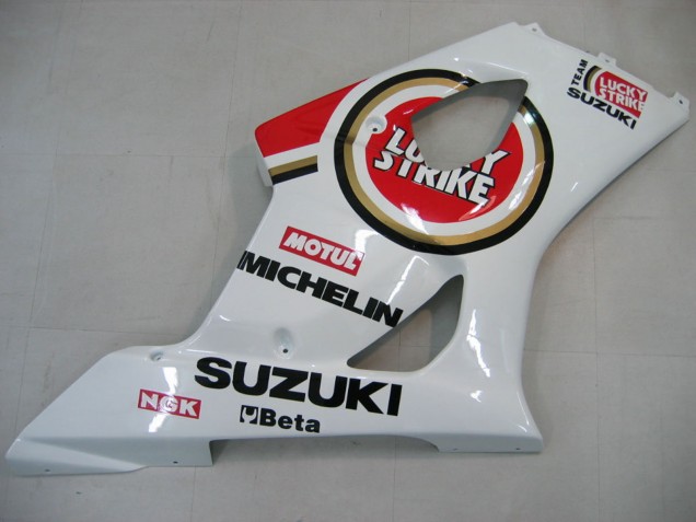 Preisgünstige Suzuki GSXR 1000 Motorrad Verkleidung 2003-2004 - Weiss Rot Motul Lucky Strike