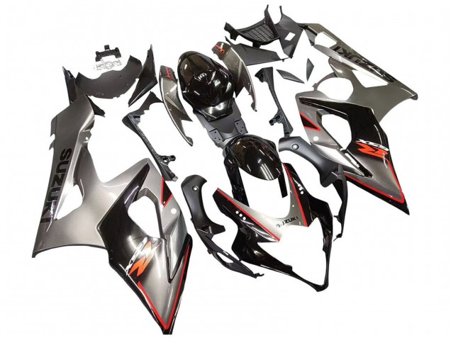 Preisgünstige Suzuki GSXR 1000 Motorrad Verkleidung 2005-2006 - Silber Schwarz Rot