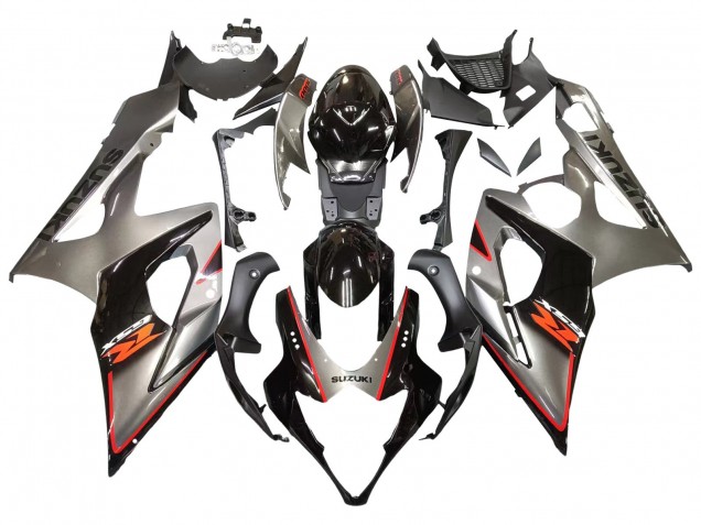 Preisgünstige Suzuki GSXR 1000 Motorrad Verkleidung 2005-2006 - Silber Schwarz Rot