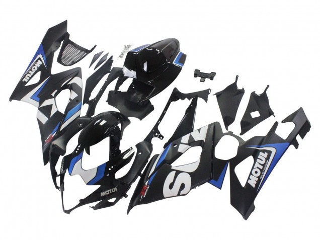Preisgünstige Suzuki GSXR 1000 Motorrad Verkleidung 2005-2006 - Schwarz Blau Weiss Motul