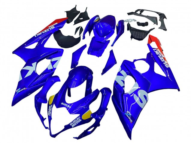 Preisgünstige Suzuki GSXR 1000 Motorrad Verkleidung 2005-2006 - Blau Gelb Weiss Rot Motul